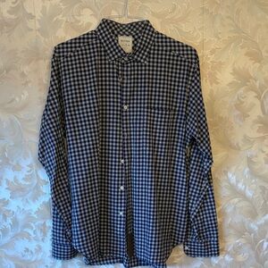 Billy Reid Navy Checkered Men's Shirt